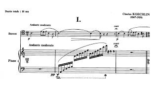 Bassoon Sonata Charles Koechlin w score [upl. by Zabrine]