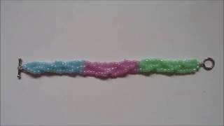 Braided bracelet for beginners Handmade seed beads bracelet [upl. by Nalced]