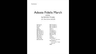 Adeste Fidelis March 1919 by Harold J Crosby  Arr Mark Grauer ASCAP [upl. by Allenaj]