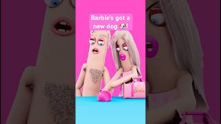 Barkie the Dog bites Ken 🐶 barbie animation [upl. by Anwahsiek]