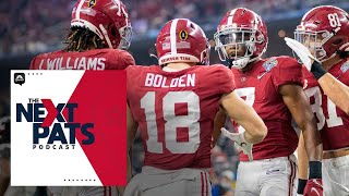 Is the next Patriots WR playing the the AlabamaGeorgia National Title Game  Next Pats podcast [upl. by Farrar]