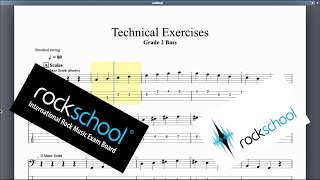 Technical Exercises Rockschool Grade 2 Bass [upl. by Onailimixam]