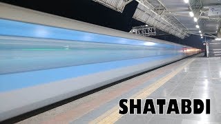 India’s Longest Shatabdi Express Blazing at 130 Kmph  Indian Railways [upl. by Noneek]