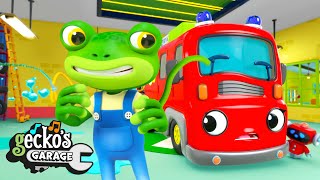 Fiona the Fire Truck is in Trouble  Geckos Garage  Trucks For Children  Cartoons For Kids [upl. by Maressa]