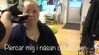 Vlogg  Tar hål i öronen och näsan [upl. by Beverlee]