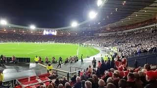 Hampden park Glasgow Scotland vs denmark 20  Scottish fans singing [upl. by Phedra487]