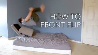 How to Front Flip  Learn Inside the House Now [upl. by Niawat]