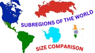 Regions of the World Size Comparison  Geo Scheme [upl. by Tammie]