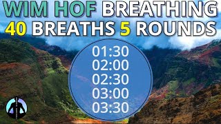 Wim Hof Guided Breathing Session  5 Rounds 40 Breaths Advanced Prolonged No Talking [upl. by Annert]