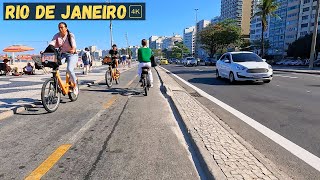 Cycling Through the Streets of Rio de Janeiro Bike City Tour in Copacabana Ipanema Leblon 2024 [upl. by Enidlareg711]