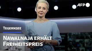 Julia Nawalnaja mit deutschem Freiheitspreis geehrt  AFP [upl. by Orlene625]