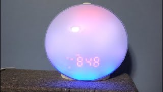 Wake Up Light Sunrise Alarm Clock with Sunrise Simulation Dual Alarms Night Light Snooze 7 Alarm [upl. by O'Grady292]