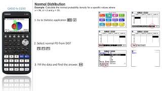 Normal Distribution by CASIO fxCG50 [upl. by Bennett]