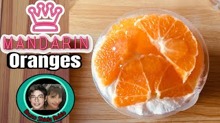 Mandarin Oranges 🍊 japanesefruit mandarinorange gelatine dessert [upl. by Nehgem]