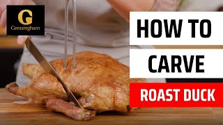 How to carve a whole roast duck by Gressingham Duck [upl. by Remliw849]