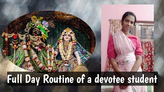 Full Day Routine of a student devotee in weekends  Iskcon devotee  in a nondevotee family [upl. by Yxor]