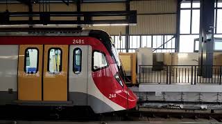 MRT Putrajaya Line  Hyundai Rotem Set 248 Arriving and Departing Sungai Besi [upl. by Trab]