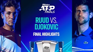 Ruud vs Djokovic  Nitto ATP Finals Championship Highlights [upl. by Annayad]