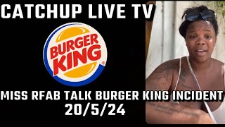 MISS RFABULOUS LIVE TALKS BURGER KING INCIDENT IN JAMAICA 20524 [upl. by Lyrrad]