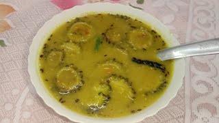 Masoor Dal Recipe With Bitter gourd  উচ্ছে ডাল  Telor Dal [upl. by Thisbee]