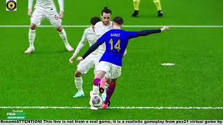 France vs Poland NO PLAYSTATION 4 GAMEPLAY REALISTA PES21 [upl. by Oirretna]