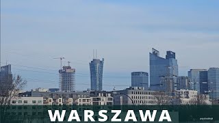 Warszawa  Warsaw Skyline Warszawy i budowa The Bridge z Dworca Zachodniego  Skyline view [upl. by Reinaldo]