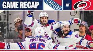 GAME HIGHLIGHTS  R2 G6 New York Rangers at Carolina Hurricanes 51624 [upl. by Maude]