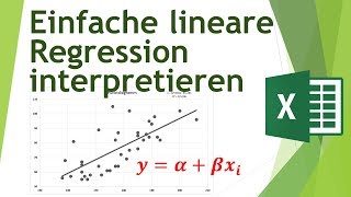 Einfache lineare Regression in Excel rechnen  Daten analysieren in Excel 7 [upl. by Luapleahcim]