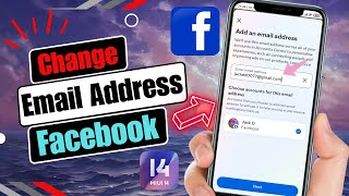 How To Change Facebook Email Address  Facebook Gmail Change Android 2024 [upl. by Ahouh]