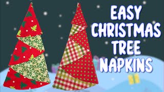 Easy Christmas Tree Napkins  The Sewing Room Channel [upl. by Shiller]