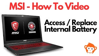 MSI Gaming Laptop Internal Battery Access  Replace Tutorial [upl. by Beret]