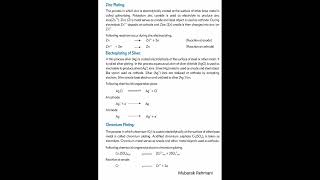 Chromium Zinc amp Silver Plating  Chapter 7  Chemistry FBISE 9th chemistry [upl. by Knick]