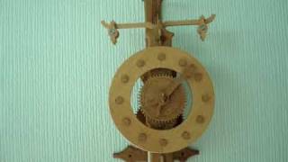 Wooden clock with Verge amp Foliot design by Brian Law [upl. by Doll110]