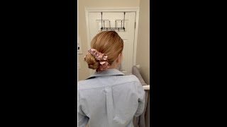 Scrunchie hair bun you can do in 1 minute [upl. by Sac]