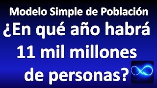 03 Modelo poblacional ¿En qué año la población mundial será de 11 mil millones [upl. by Lengel]