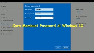 Cara Membuat Password di Windows 10 [upl. by Annail]