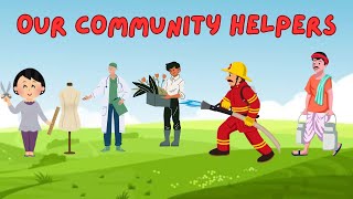 Our Community Helpers  our community helpers song 1st standard  pre school videos  kids videos [upl. by Merrell]