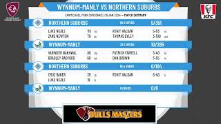 Queensland Premier Cricket  Alan Pettigrew Shield  Rd12  WynnumManly v Northern Suburbs  Day 2 [upl. by Bruell447]