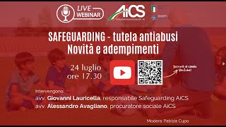 Webinar AiCS gratuito sul Safeguarding [upl. by Auric]