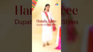 Hands Free Dupatta Draping Styles  Holi Special  Utsav Fashion shorts [upl. by Ahsert]