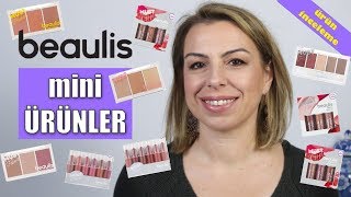 BEAULIS MİNİ ÜRÜNLERLE MAKYAJ ÜRÜN İNCELEME [upl. by Tol]