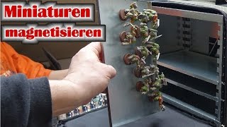 Tabletop Hack 6 Miniaturen mit Neodym Magneten magnetisieren zum sicheren Transport  Tutorial [upl. by Bocoj]