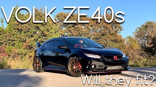 FK8 201719 Civic Type R Gets New Wheels VOLK ZE40 BEST wheel setup [upl. by Irek551]