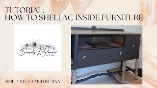 Tutorial How to Shellac inside a buffet cabinet to hide a musty smell moth balls [upl. by Aivatnahs962]