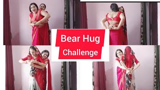 Bear Hug Challenge With SareeNand BhabhiFunny video😀 [upl. by Akimehs]