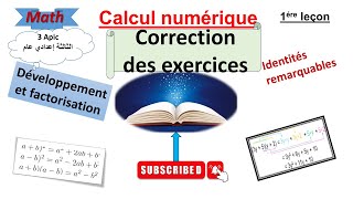 Correction des exercices Calcul Numérique pour les élèves de 3 APIC [upl. by Even]