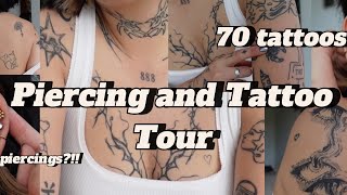 Piercing and Tattoo Vlog Long Awaited Tattoo Tour with Meanings [upl. by Banwell425]