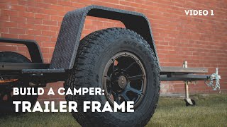 Building a Trailer Frame for a Teardrop Camper  Start to Finish  Timelapse [upl. by Ahtnams]