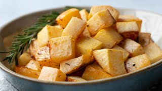 Simple Roasted Rutabaga Recipe [upl. by Ahsimik]