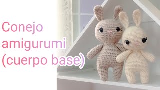 Conejo amigurumi tejido a crochet cuerpo base para animalitos tutorial paso a paso [upl. by Sheilah827]